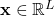 \mathbf{x} \in \mathbb{R}^L