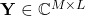 \mathbf{Y} \in \mathbb{C}^{M \times L}