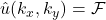 \hat{u}(k_x, k_y) = \mathcal{F}